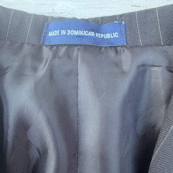 Chaps Blazer Boys Kids Sz 10 Regular Black Pinstripe Two Button Single Breasted - Picture 7 of 11